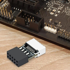 محول اللوحة الأم USB C هيكل اللوحة الأم محول USB 2.0 9 دبابيس ذكر إلى TYPE-E أنثى مقبس TYPE-C 9 دبابيس PH721