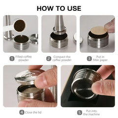 كبسولة قهوة قابلة لإعادة التعبئة متوافقة مع آلات صنع القهوة DETAL Q NDIQ7323 DETALQ MILKQOOL LAVAZZA EP MINI