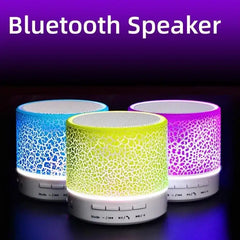 مكبر صوت صغير لاسلكي مزود بتقنية البلوتوث ومكبر صوت LED وبطاقة SD ومضخم صوت USB وموسيقى MP3 محمولة وعمود صوت للكمبيوتر والهاتف المحمول