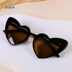 Kids Heart Sunglasses Cartoon Eyewear Vintage Heart-Shaped for Boys Girls 3-9 Years Toddler Sunglasses Outdoor Children Glasses