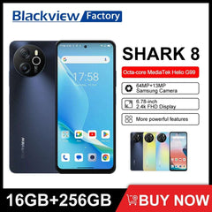 Blackview SHARK 8 Machine Android 13 8GB 128GB/256GB G99 6.78'' 120Hz 2.4K Display 64MP Camera
