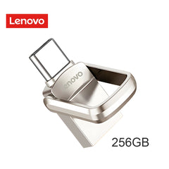 محرك أقراص فلاش USB 3.1 أصلي من لينوفو بسعة 2 تيرابايت معدني U Disk 2 في 1 OTG 1024 جيجابايت 128 جيجابايت 512 جيجابايت 1 تيرابايت للهواتف والحاسوب