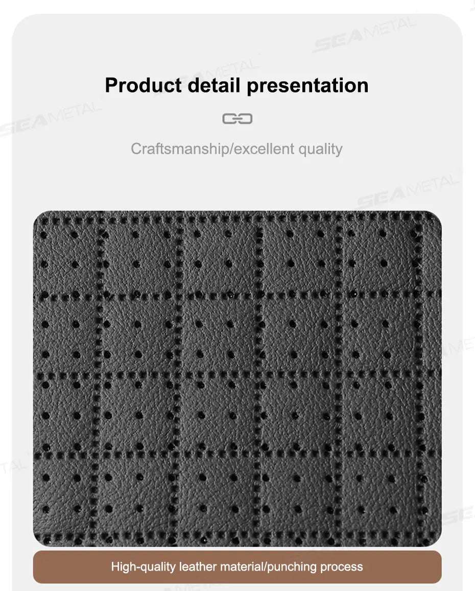 BLALION Leather Car Armrest Box Pad Memory Foam Center Console Arm Rest Protector Cover with Storage Pocket Elbow Rest Cushion