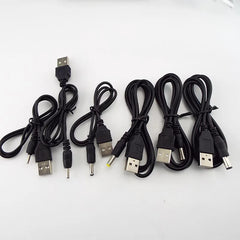 موصل كابل تمديد طاقة تيار مستمر 5 فولت من USB إلى DC 3.5*1.35 مم 2.0*0.6 مم 2.5*0.7 مم 4.0*1.7 مم 5.5*2.1 مم 5.5*2.5 مم