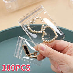 10-100pcs PVC Self Sealing Plastic Jewelry Zip Lock Bags Reclosable Thick Transparent Ziplock Gift Packaging Storage Pouches