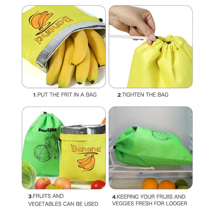 1/3 banana storage bag, vegetable preservation bag, anti ripening, banana storage preservation bag, lightweight and convenient b