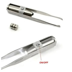 Eyebrow Tweezer with LED Light Smart Design Precision Eyelash Hair Remove Clip Stainless Steel Tweezers Portable Makeup Tools