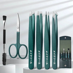 2/4/6Pcs Beauty Tools Eyebrow Tweezer Stainless Steel Hair Removal Clip for Eyelash Extension Tweezer Colorful Professional Make