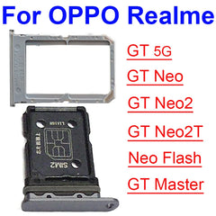 حامل بطاقة SIM لهاتف Realme GT Neo Neo Flash GT Neo2 2T GT Master Explorer 5G Nano محول بطاقة SIM أجزاء حامل البطاقة