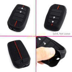 2B Silicone Car Key Case Cover Chain For Toyota Corolla Hatchback Cross Yaris Cross Prius Hilux Land Cruiser LC200 LC250 LC300
