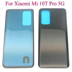 جديد لهاتف Xiaomi Mi 10T Pro 5G غطاء خلفي للبطارية لوحة زجاجية ثلاثية الأبعاد لهاتف Mi 10T غطاء الباب الخلفي هيكل إضافة لاصق استبدال