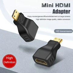محول QGeeM MINI HDMI ذكر إلى HDMI أنثى محول HDMI إلى MINI HDMI 1080 P 2K 4K لأجهزة الكمبيوتر الصغيرة HDTV HD CAMERA 5504