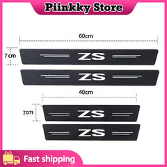 for MG ZS HS Letter Logo Car Door Sill Protector Plate Rear Trunk Bumper Strips Threshold Sticker Anti Scratch Covers