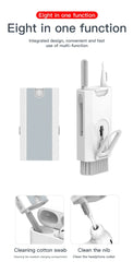 8 in 1 Cleaning Kit Computer Keyboard Cleaner Brush Earphones Cleaning Pen For Headset IPad Phones Cleaning Tools Keycap Puller