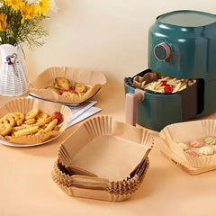 50/100pcs Air Fryer Disposable Liners, Non-Stick Airfryer Baking Papers, Non-stick Parchment Paper for Baking Roasting Microwave