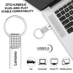محرك أقراص USB فلاش 3.0 أصلي من لينوفو بسعة 2 تيرابايت وذاكرة تخزين عالية السرعة بسعة 1 تيرابايت و512 جيجابايت للكمبيوتر الشخصي