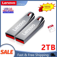 محرك أقراص فلاش USB 3.0 عالي السرعة من لينوفو بسعة 2 تيرابايت وذاكرة 512 جيجابايت و256 جيجابايت ومحرك أقراص USB محمول مقاوم للماء لأجهزة الكمبيوتر الشخصية
