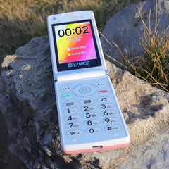 Women Flip Mobile Phone Slim Flashlight Cute Cover Style Dual Sim Big Push Button SOS Sound Recorde Cellphone