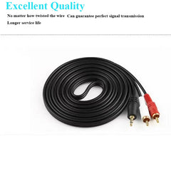3.5mm to 2 RCA audio Video cable Y Splitter cable for PC DVD Computer TV Recorder Speakers