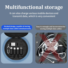 طقم كابل محول شحن متعدد المنافذ USB من النوع C إلى C بقدرة 60 وات، مجموعة تحويل USB C إلى Lightning، USB A وType C إلى Micro/Type C/Lighting
