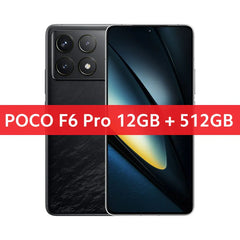 هاتف POCO F6 Pro Snapdragon 8 Gen 2 النسخة العالمية، شاشة AMOLED Flow مقاس 6.67 بوصة بدقة WQHD+ ومعدل تحديث 120 هرتز، وبطارية 5000 مللي أمبير في الساعة، وشحن فائق السرعة 120 واط