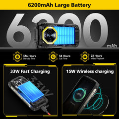 هاتف Ulefone Armor Mini 20 Pro 5G 4.7 بوصة هاتف متين 64 ميجابكسل كاميرا ليلية أندرويد 14 هاتف ذكي 6200 مللي أمبير 16 جيجابايت + 256 جيجابايت هاتف محمول LED