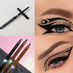 Smooth Eyeliner Gel Pencil Waterproof Long-lasting Ultra-fine Natural Soft Non-Smudge Black Brown Eyeliner Pen Makeup for Eyes