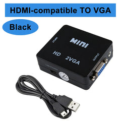 VGA to HDMI-compatible Adapter Converter 1080P HDTV With Audio For Laptop PC to HDTV Projector VGA to HDMI-compatible Adapter