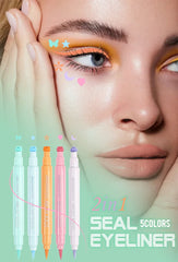 COOL STORY 5pcs Dual-ended Eyeliner Set Color Stamp Matte Long Lasting Quick Drying Waterproof Sweat Eyeliner
