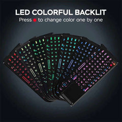 Mini Wireless Keyboard A8 Remote Control 2.4G 7 Color Backlit Portuguese Arabic Russian Touchpad Air Mouse for Android TV Box