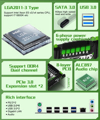 لوحة أم MACHINIST X99 X99 PR9 تدعم LGA 2011-3 Intel Xeon E5 V3 &amp; V4 CPU DDR4 RAM SATA/NVME M.2 Slot