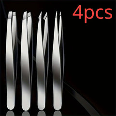 4pcs Set Professional Eyebrow Hair Removal Splinter Tweezers Set Perfect For Very Effortless and Relaxed to Remove