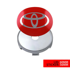 56/60mm Car Wheel Hub Center Cap Aluminum Metal Logo Stickers For Toyota Rav4 Corolla Camry Aqua Auris Cross Yaris TRD Prius GR