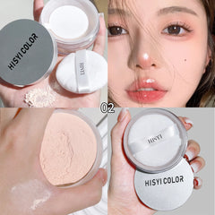 Exquisite clear honey powder loose powder matte finish lasting waterproof, sweat-proof, non-peeling makeup fixing loose powder