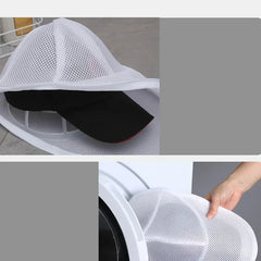 Washing Machine Hat Wash Protector Cap Cleaner Laundry Bag Small Clothes Wash Bag Anti-Deformation Mesh Organizer Zip Bags