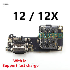 For Xiaomi 12 Mi 12X USB Charging Connector Board Port Dock With Microphone Flex Cable With SIM card holder