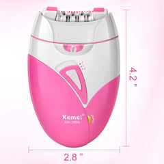 Kemei 189A Women Painless Epilator Rechargeable Body Hair Removal Machine Electric Shaving Private Part Bikini Armpit Depilation