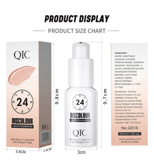Temperature-Changing Foundation Long-Lasting Waterproof Temperature Changing Liquid Foundation Unisex Daily Portable Travel Size