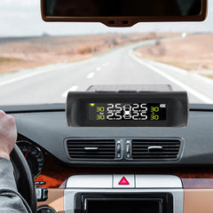 Tire Pressure Monitoring System Temperature Warning New C External Battery Version Sensors Solar TPMS Car Tyre Pressure Monitor