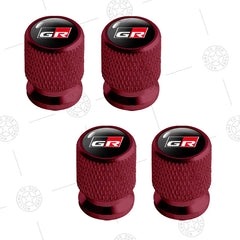 4pcs GR SPORT Logo Car Wheel Tire Valve Caps Air Stem Aluminum Accessories For Toyota Yaris Corolla RAV4 C-HR Camry Prado Voxy
