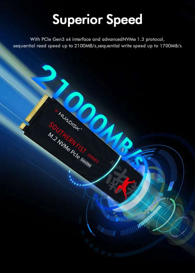 HUADISK Ssd Nvme M2 Pcie Gen3 Hard Drive Disk 128gb 256gb 512gb 1tb Internal Hard Drive For Notebook Desktop