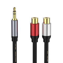 كابل ستيريو 3.5 RCA Y محول مقبس AUX أنثى 2RCA ذكر إلى 3.5 مم سلك صوت للكمبيوتر MP3 الهاتف مكبر الصوت المسرح المنزلي DVD