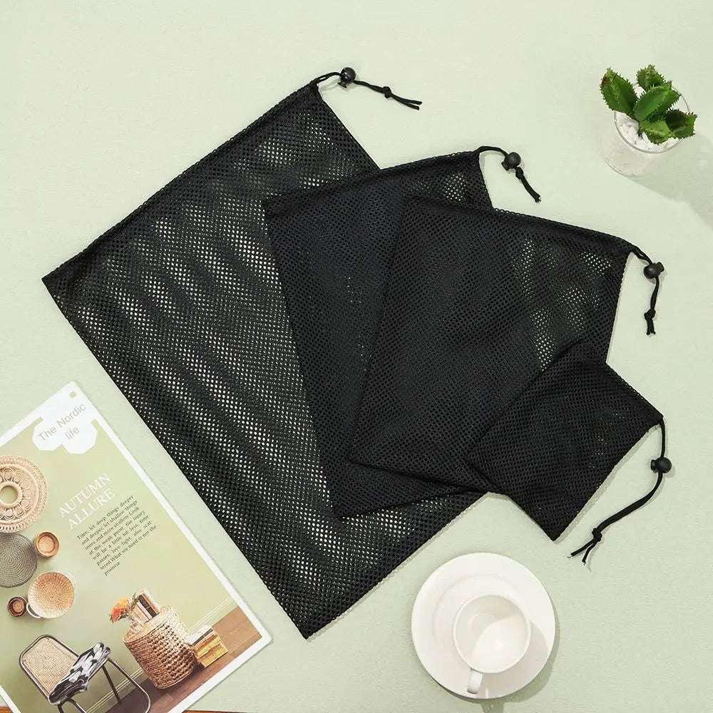 Durable Nylon Mesh Drawstring Bag Multi Purpose Outdoor Travel Stuff Sack Storage Bag Camping Bottle Pot Pan Carrier Pouch
