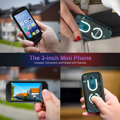 هاتف ذكي Unihertz Jelly Star Mini يعمل بنظام Android 13 بسعة 8 جيجابايت وذاكرة 256 جيجابايت ومزود بإضاءة LED وغطاء خلفي شفاف وكاميرا 48 ميجابكسل وشاشة 3 بوصات