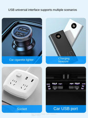 Car Fan  3-speed Car Seat Back Cooling Fan USB Charge Dual Head Fan 360 Degree Rotation Neck Cooler for Summer Car Accessories