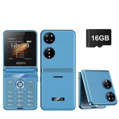 هاتف محمول SERVO Pocket S1 بأربع بطاقات SIM قابل للطي، اتصال سريع، GSM، صوت سحري، مصباح يدوي، تسجيل مكالمات، MP4، FM، نسيج، هواتف خلوية