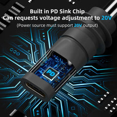 C to DC/D to D Power Adapter for Starlink Mini PD100W USB C Female to DC5521 Male Connector Charge Barrel Jack Power Adapter