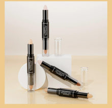 Face concealer stick set, beige applicator tips with black caps