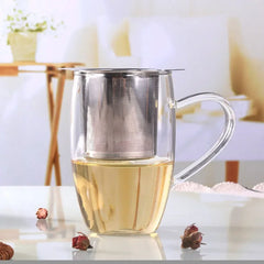 Stainless Steel Tea Infuser with Leak Proof Lid - Fine Mesh Filter for Loose Tea, Coffee & Herbs Safe for Home