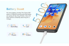 [العرض العالمي الأول] هاتف Cubot A20 الذكي بنظام Android 14 12 جيجابايت (4 جيجابايت + 8 جيجابايت ممتدة) + 128 جيجابايت 90 هرتز 6.745 بوصة عالية الدقة + شاشة Face ID 5100 مللي أمبير في الساعة هاتف محمول
